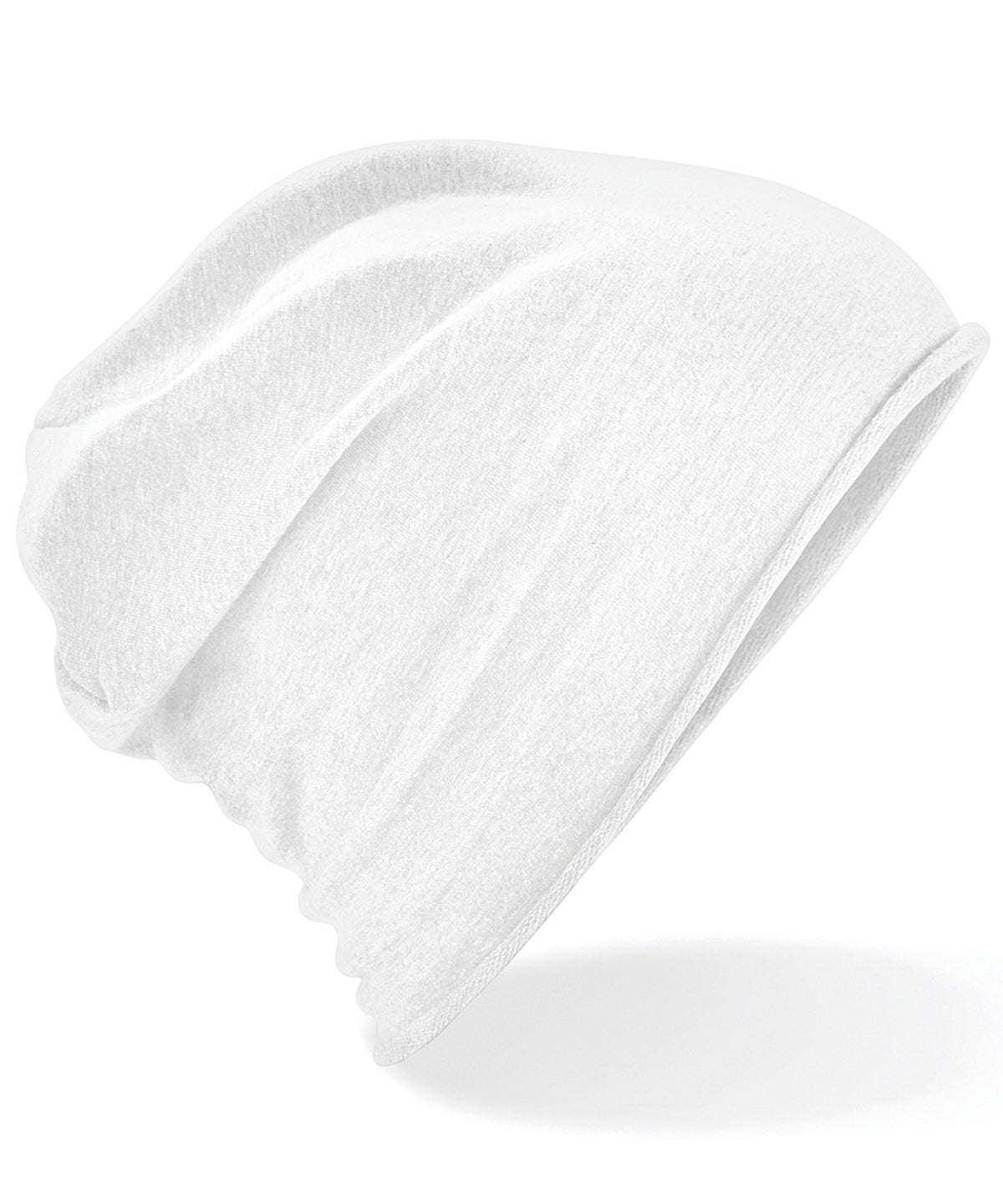 White - Jersey beanie - GarmentEmbroidery