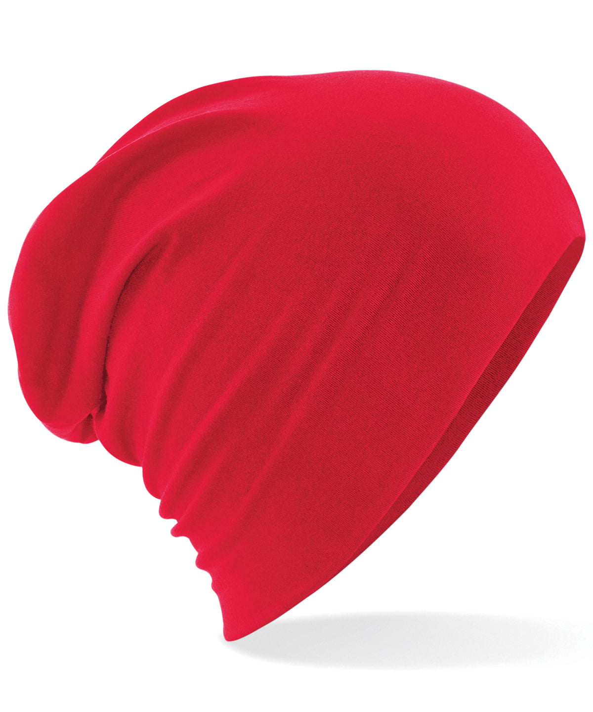 Classic Red - Hemsedal cotton slouch beanie - GarmentEmbroidery