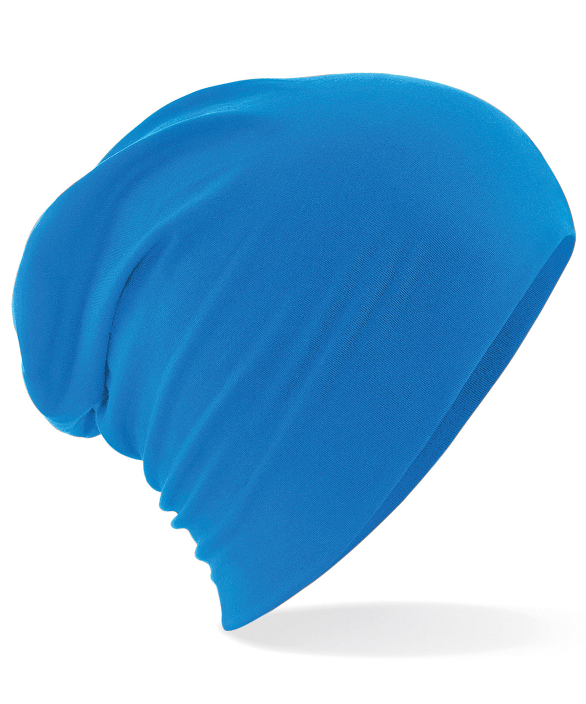 Sapphire Blue - Hemsedal cotton slouch beanie - GarmentEmbroidery