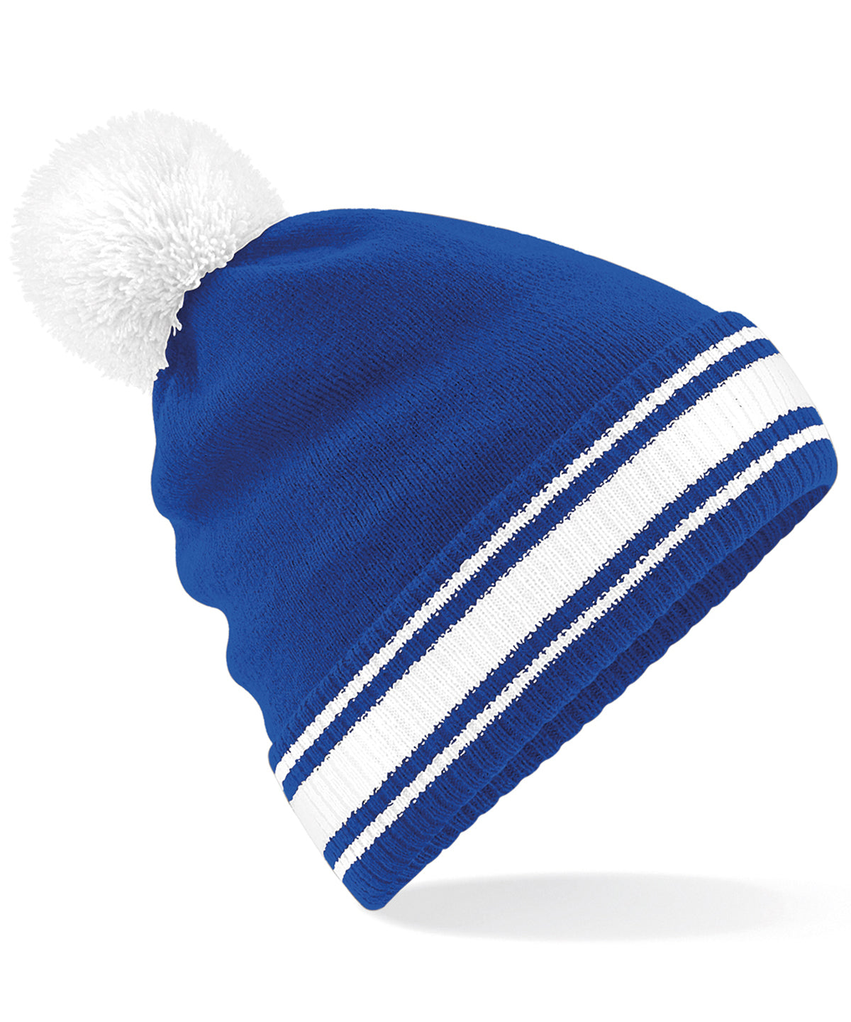 Bright Royal/White - Stadium beanie - GarmentEmbroidery