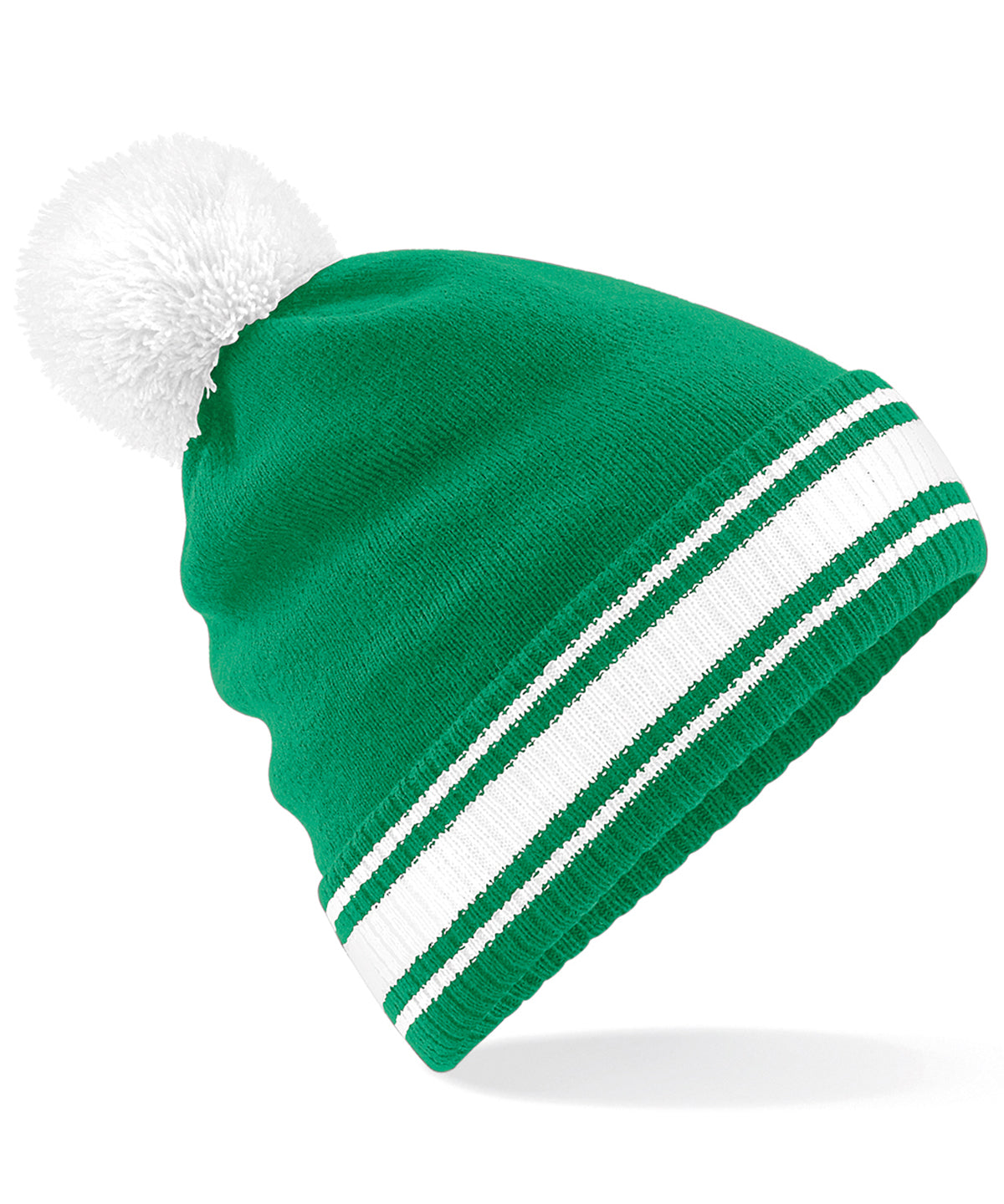 Kelly Green/White - Stadium beanie - GarmentEmbroidery