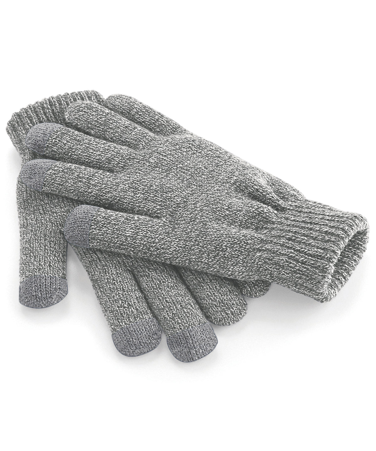 Heather Grey - Touchscreen smart gloves - GarmentEmbroidery