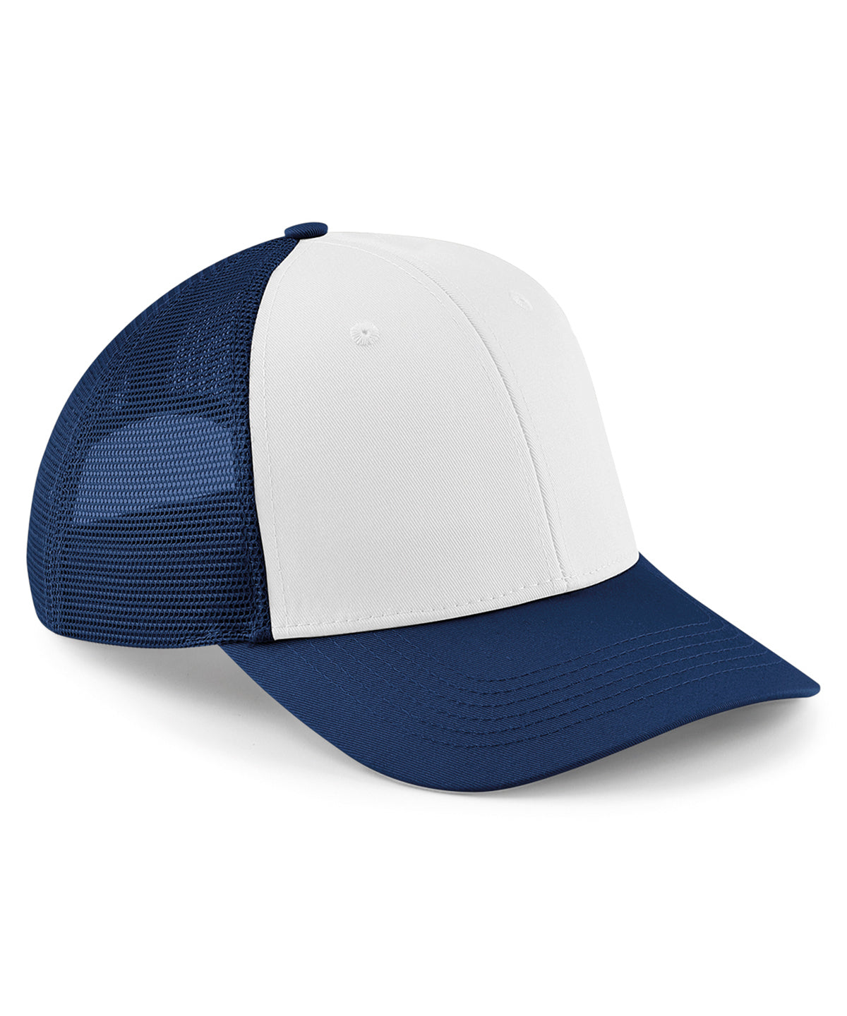 French Navy/White - 6-panel snapback trucker - GarmentEmbroidery
