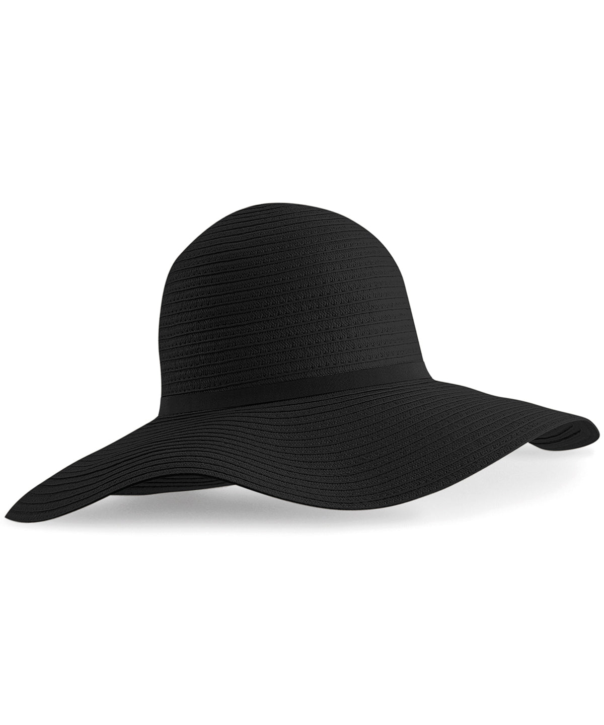 Black - Marbella wide-brimmed sun hat - GarmentEmbroidery