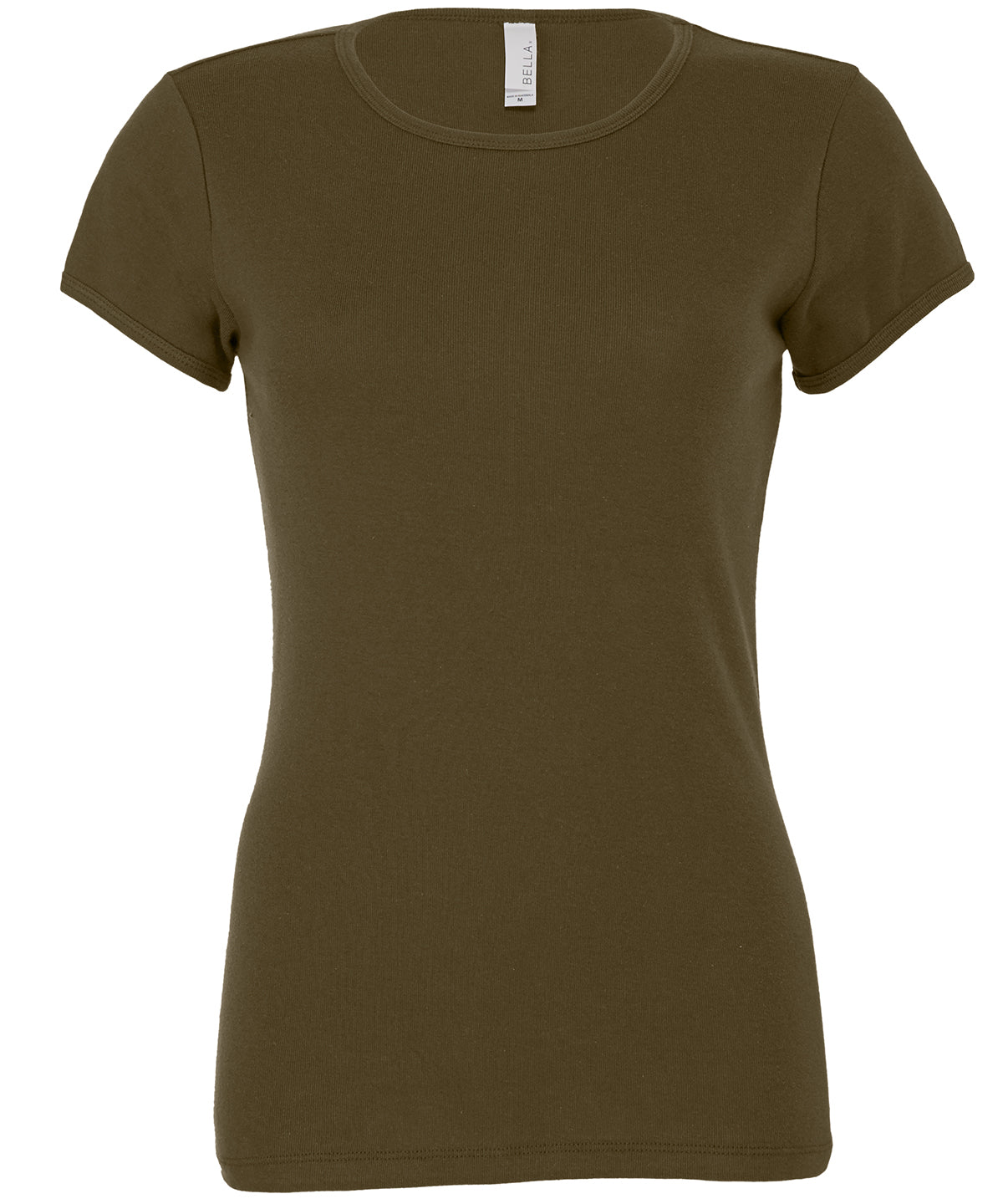 Army - Baby rib short sleeve crew neck t-shirt - GarmentEmbroidery