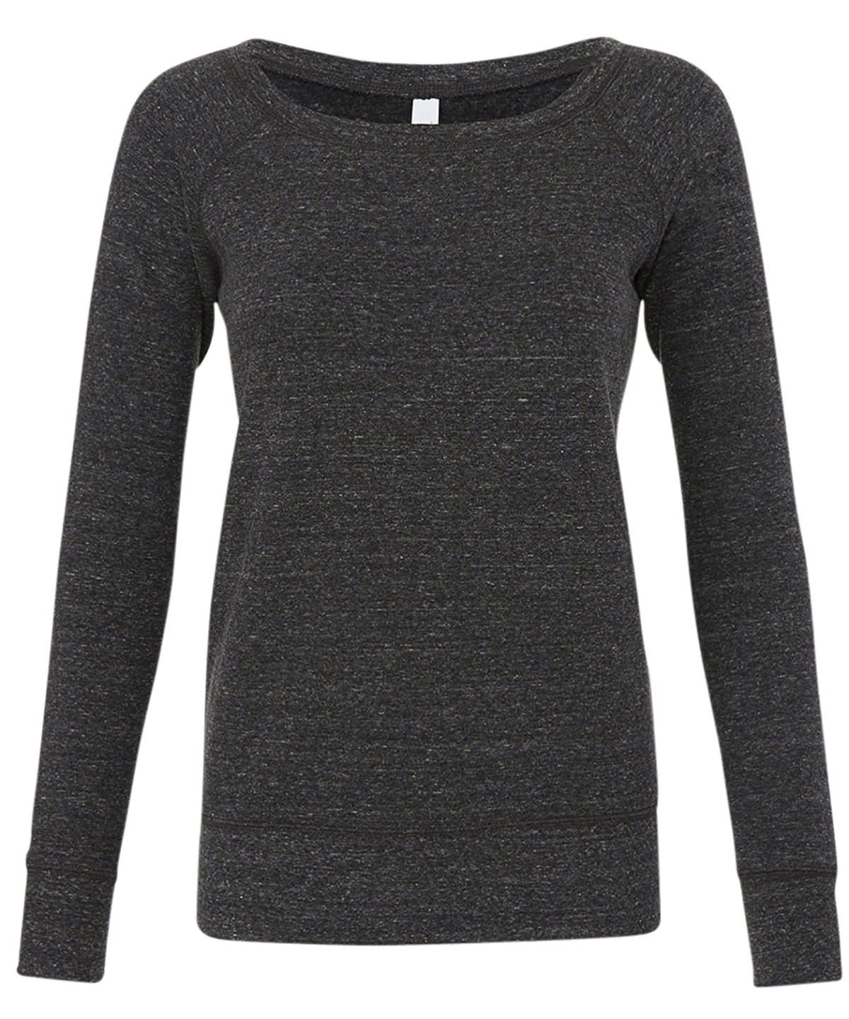 Charcoal-Black Triblend - Sponge fleece wide neck sweatshirt - GarmentEmbroidery