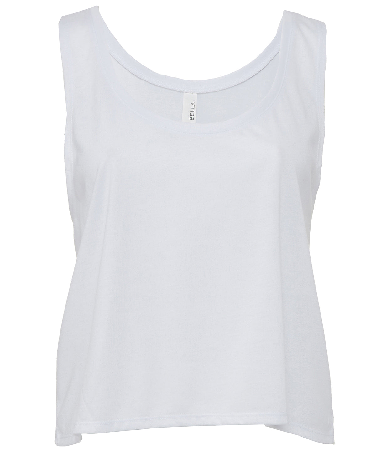White - Flowy boxy tank top - GarmentEmbroidery