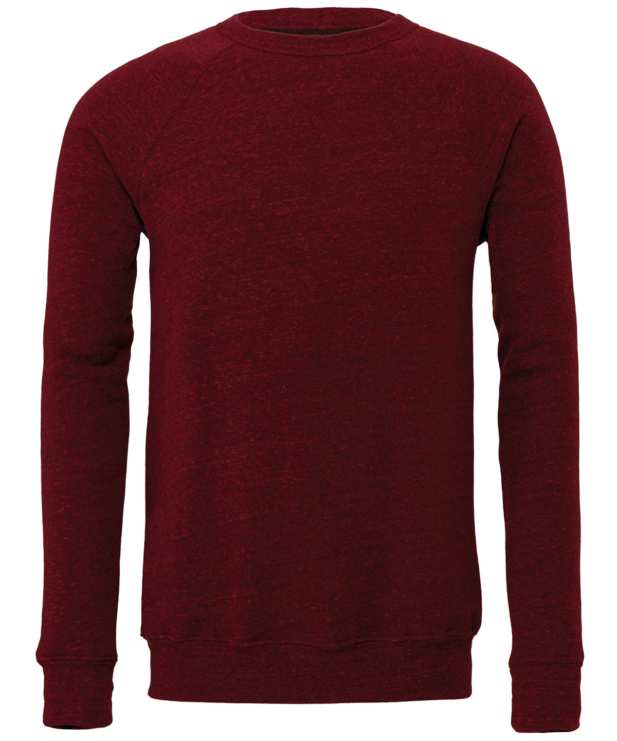 Dark Red Triblend - Unisex sponge fleece crew neck sweatshirt - GarmentEmbroidery
