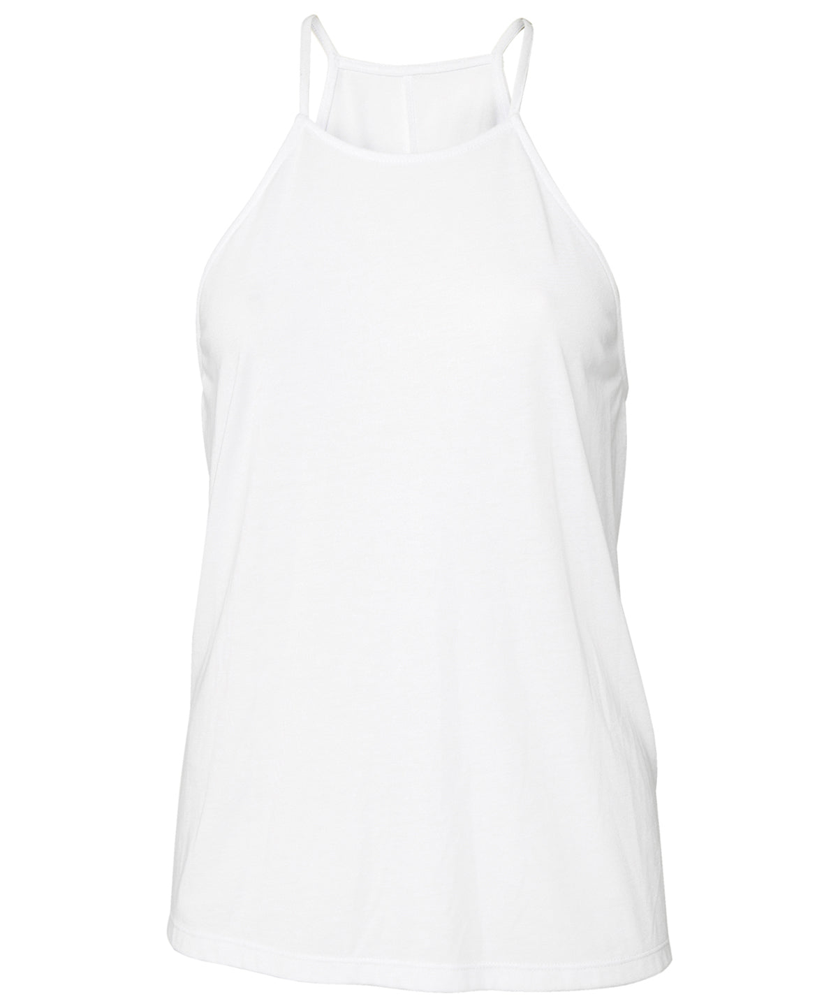 White - Women's flowy high neck tank - GarmentEmbroidery