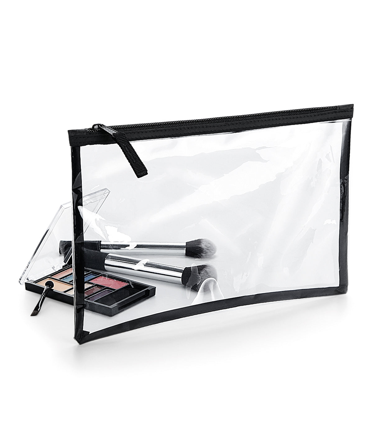 Clear/Black - Clear grab pouch - GarmentEmbroidery