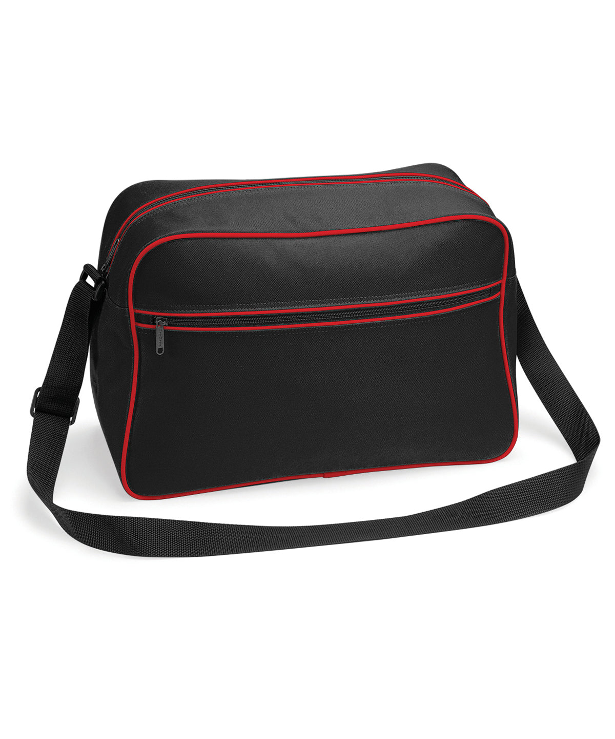 Black/Classic Red - Retro shoulder bag - GarmentEmbroidery