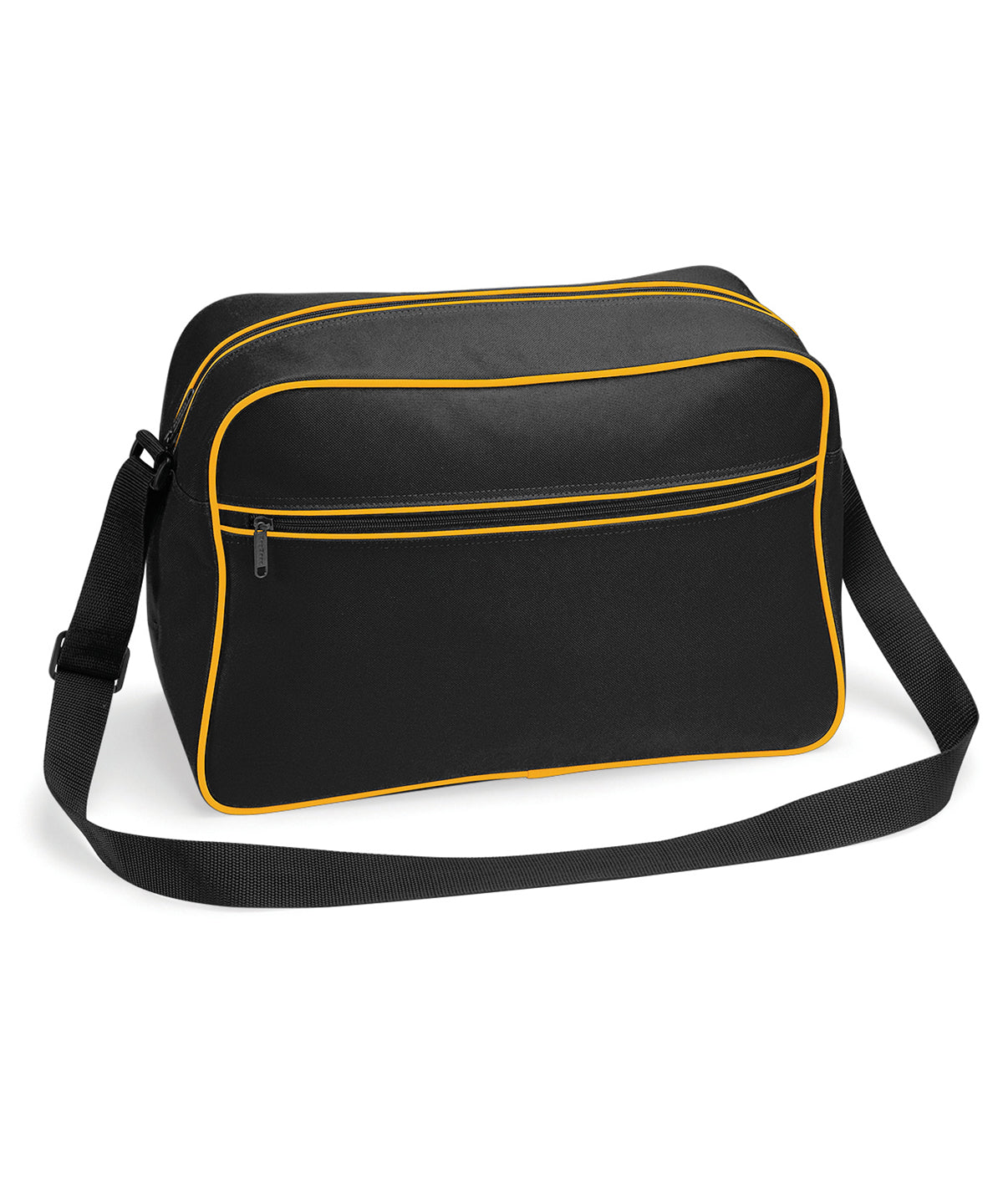 Black/Gold - Retro shoulder bag - GarmentEmbroidery