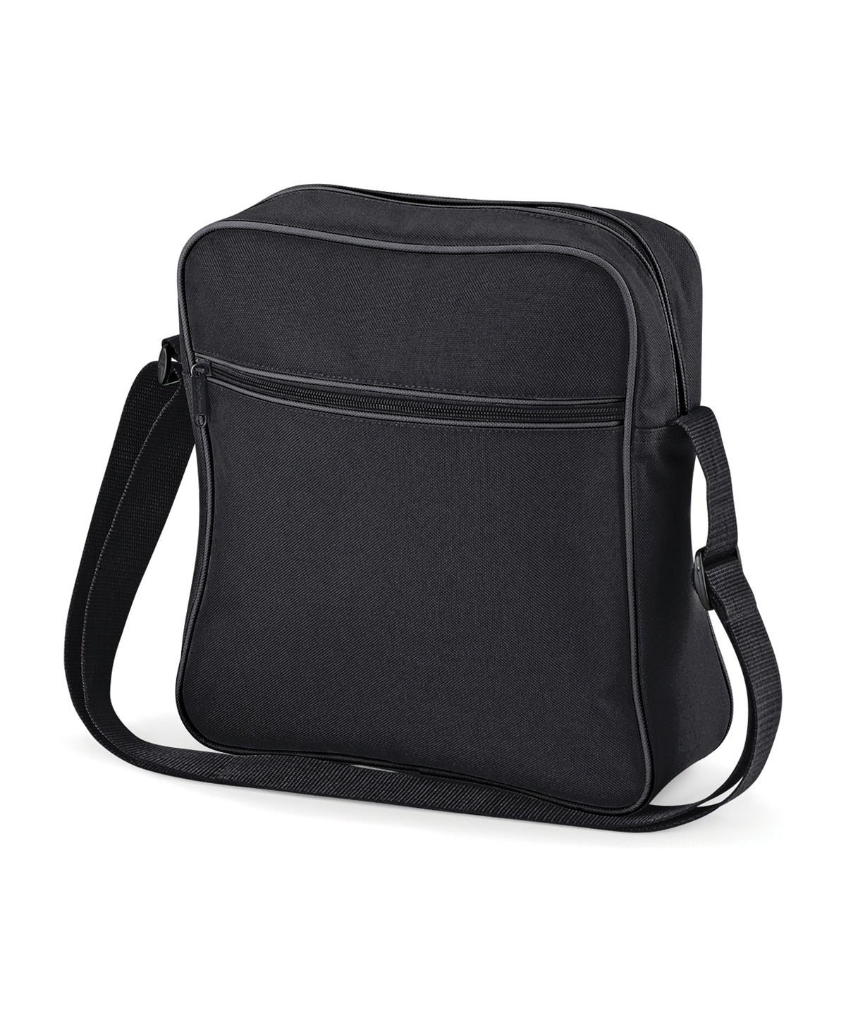 Black/Dark Graphite - Retro flight bag - GarmentEmbroidery