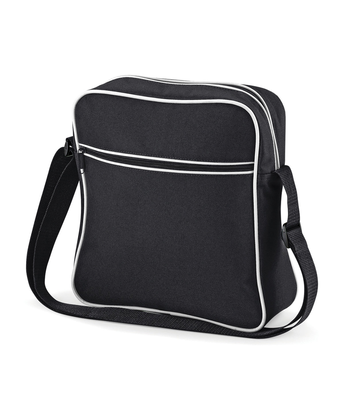 Black/White - Retro flight bag - GarmentEmbroidery