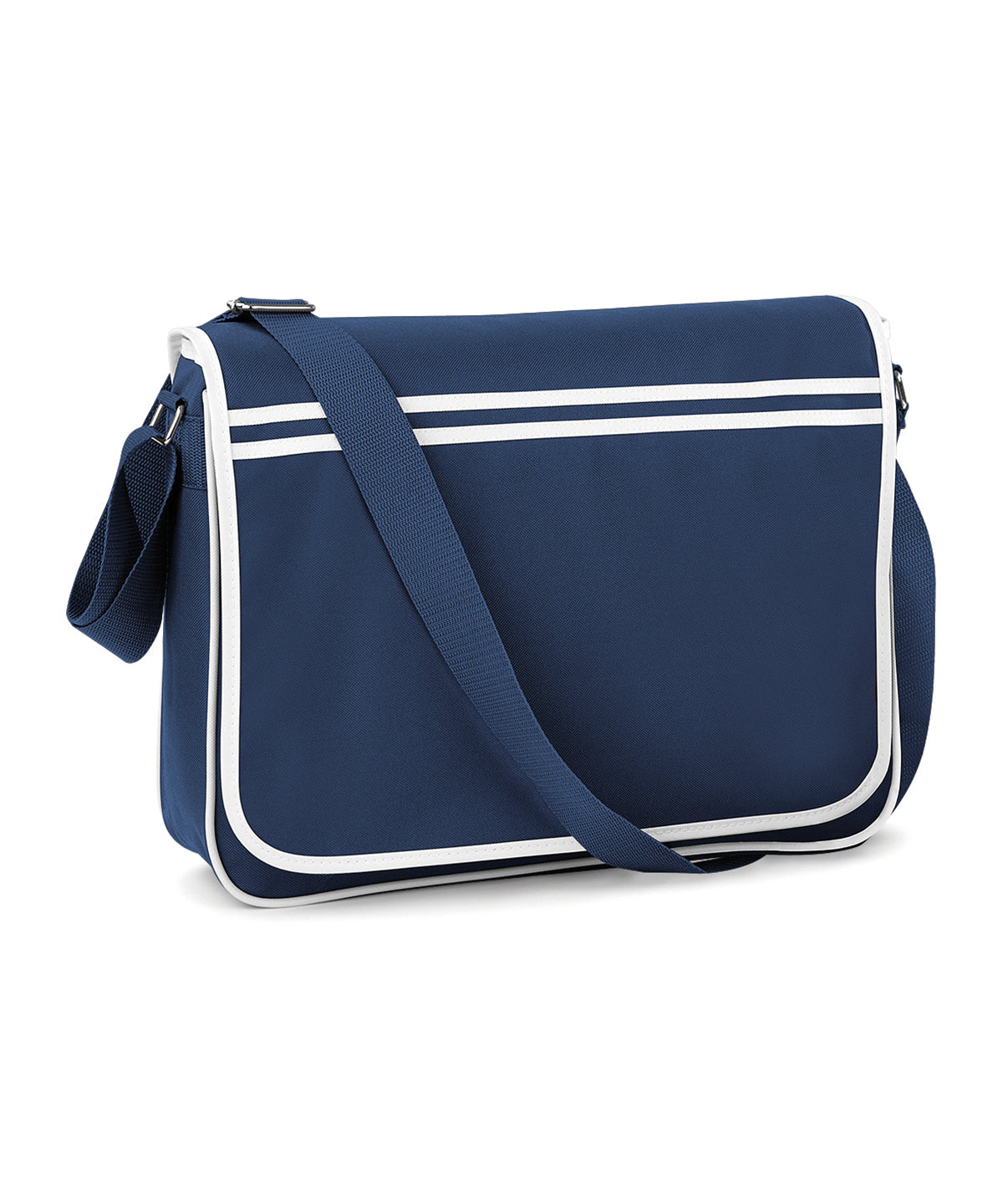 French Navy/White - Retro messenger - GarmentEmbroidery