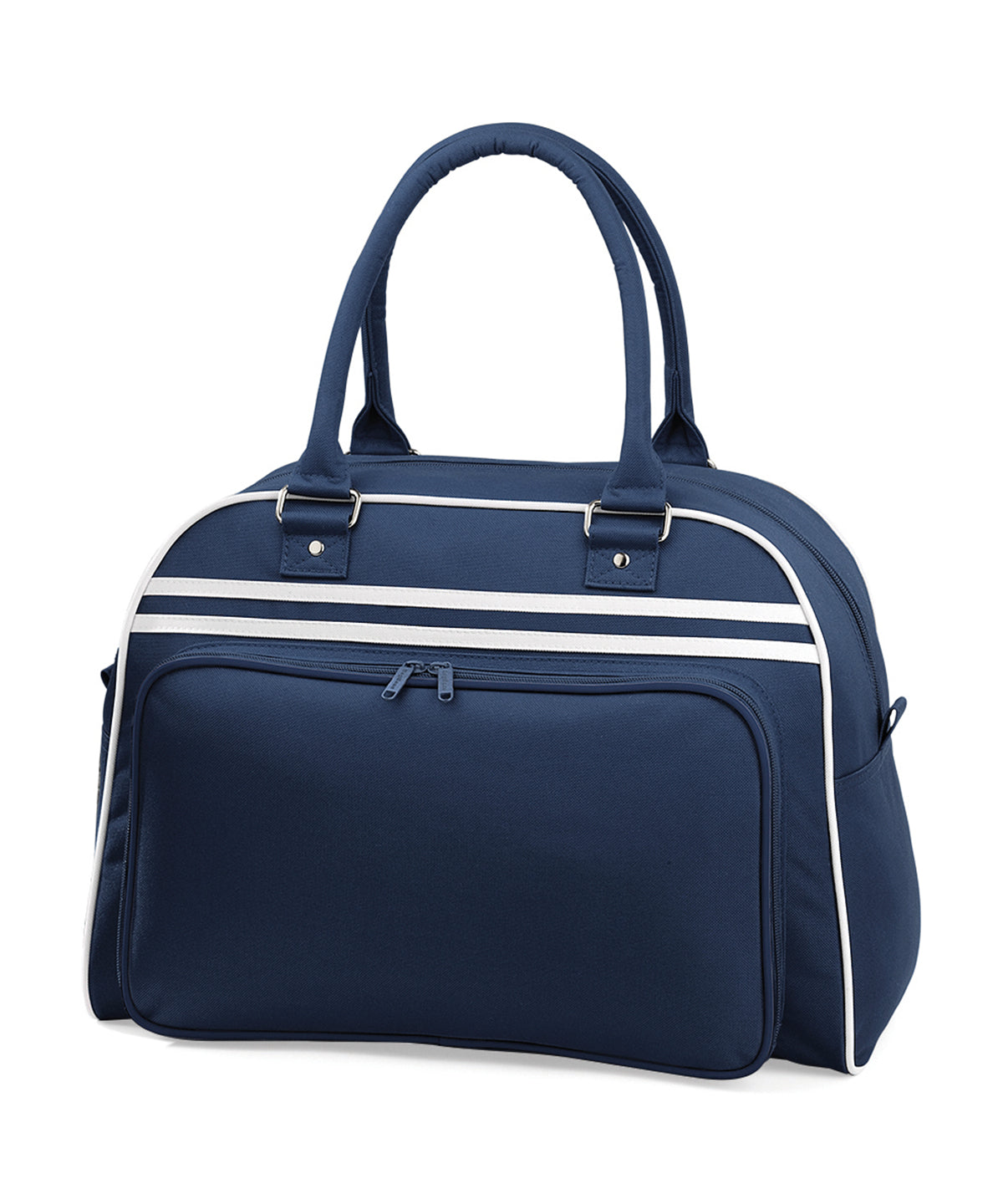 French Navy/White - Retro bowling bag - GarmentEmbroidery