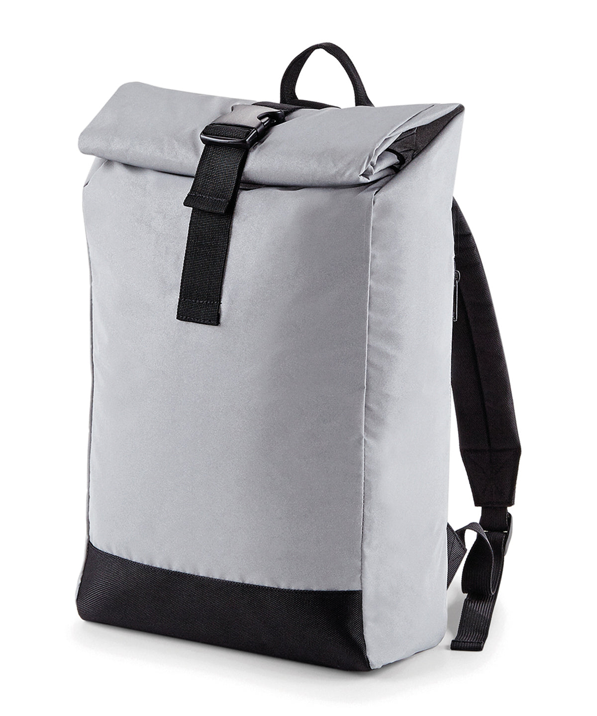 Silver Reflective - Reflective roll-top backpack - GarmentEmbroidery