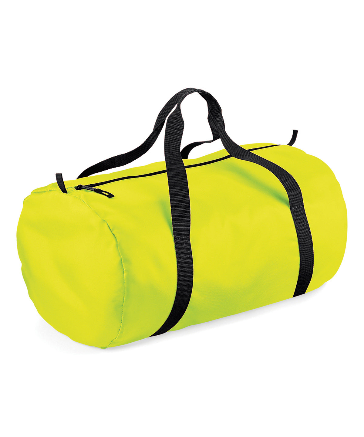 Fluorescent Yellow/Black - Packaway barrel bag - GarmentEmbroidery