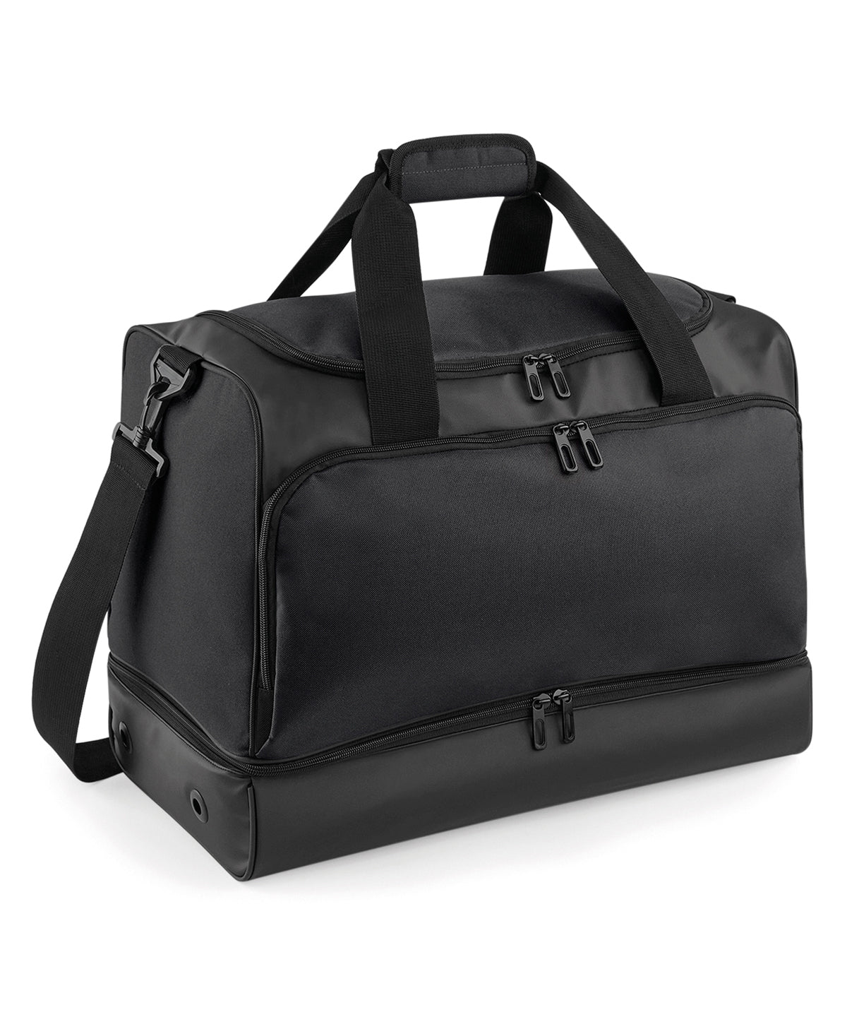Black/Black - Hardbase sports holdall - GarmentEmbroidery