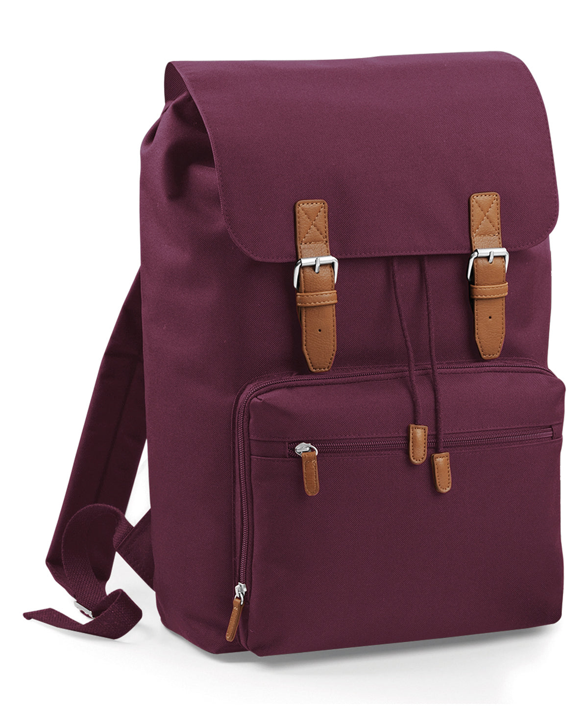 Burgundy - Vintage laptop backpack - GarmentEmbroidery