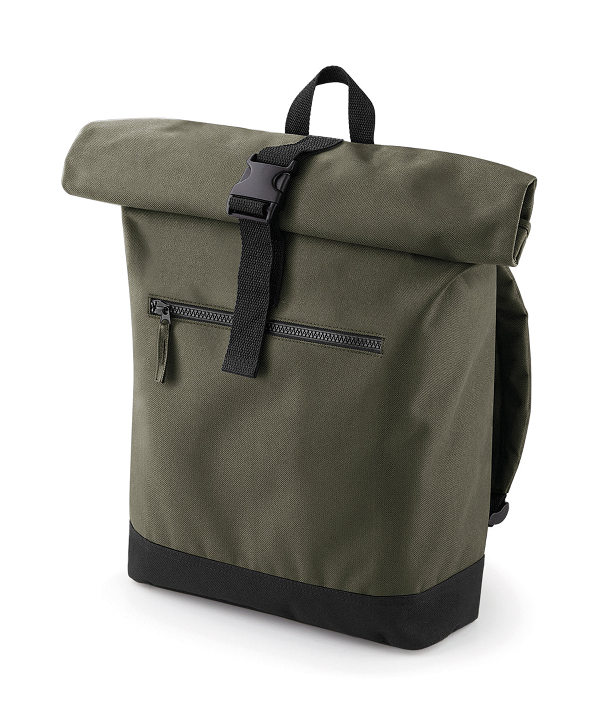 Military Green - Roll-top backpack - GarmentEmbroidery
