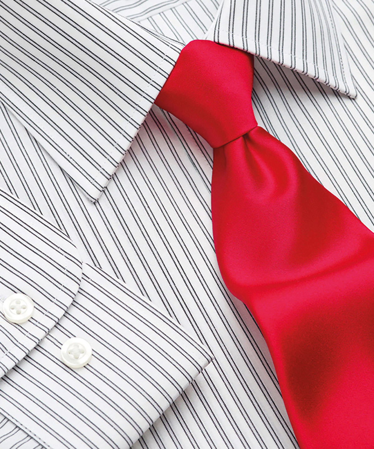 White/Grey Stripe - Rufina long sleeve shirt - GarmentEmbroidery