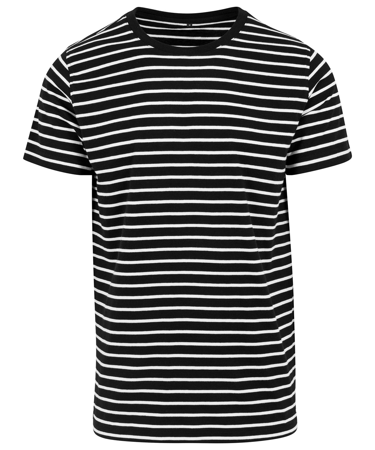 Black/White - Stripe tee - GarmentEmbroidery