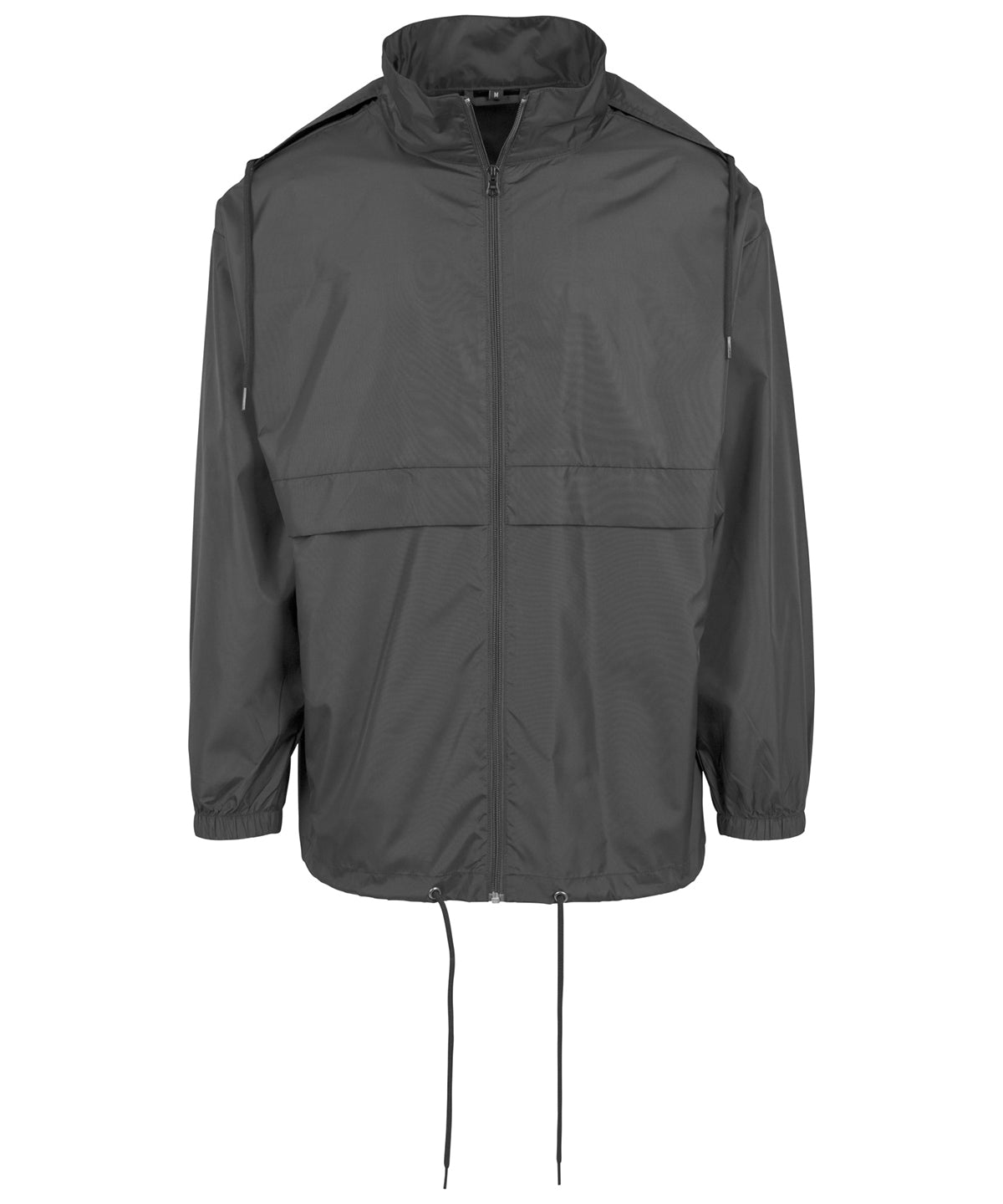 Black - Nylon windbreaker - GarmentEmbroidery