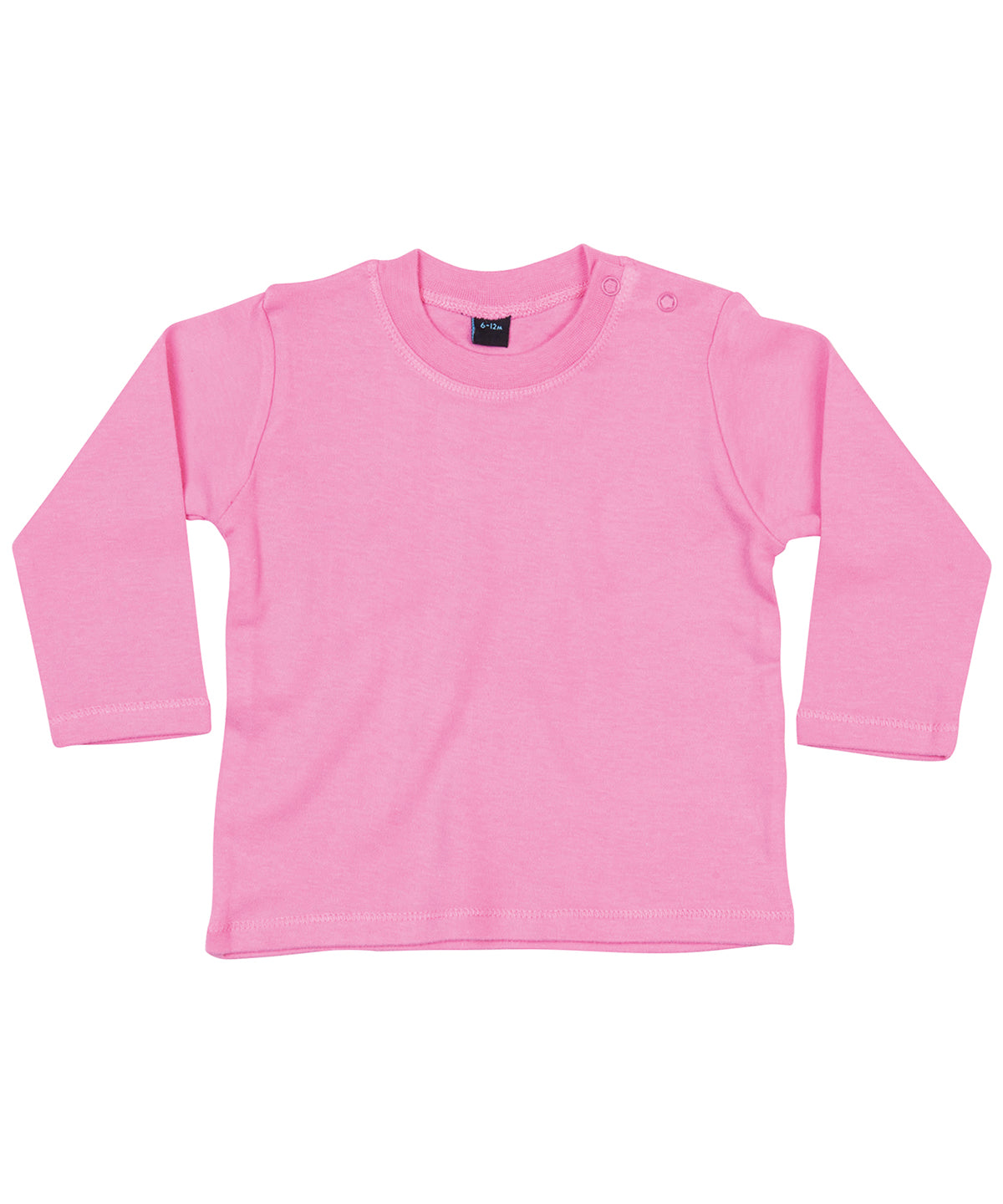 Bubblegum Pink - Baby long sleeve T - GarmentEmbroidery