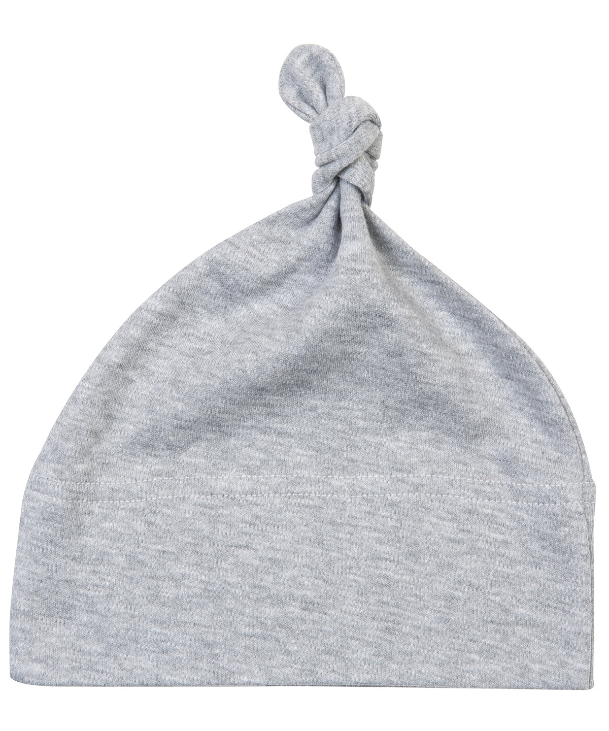 Heather Grey Melange - Baby one-knot hat - GarmentEmbroidery