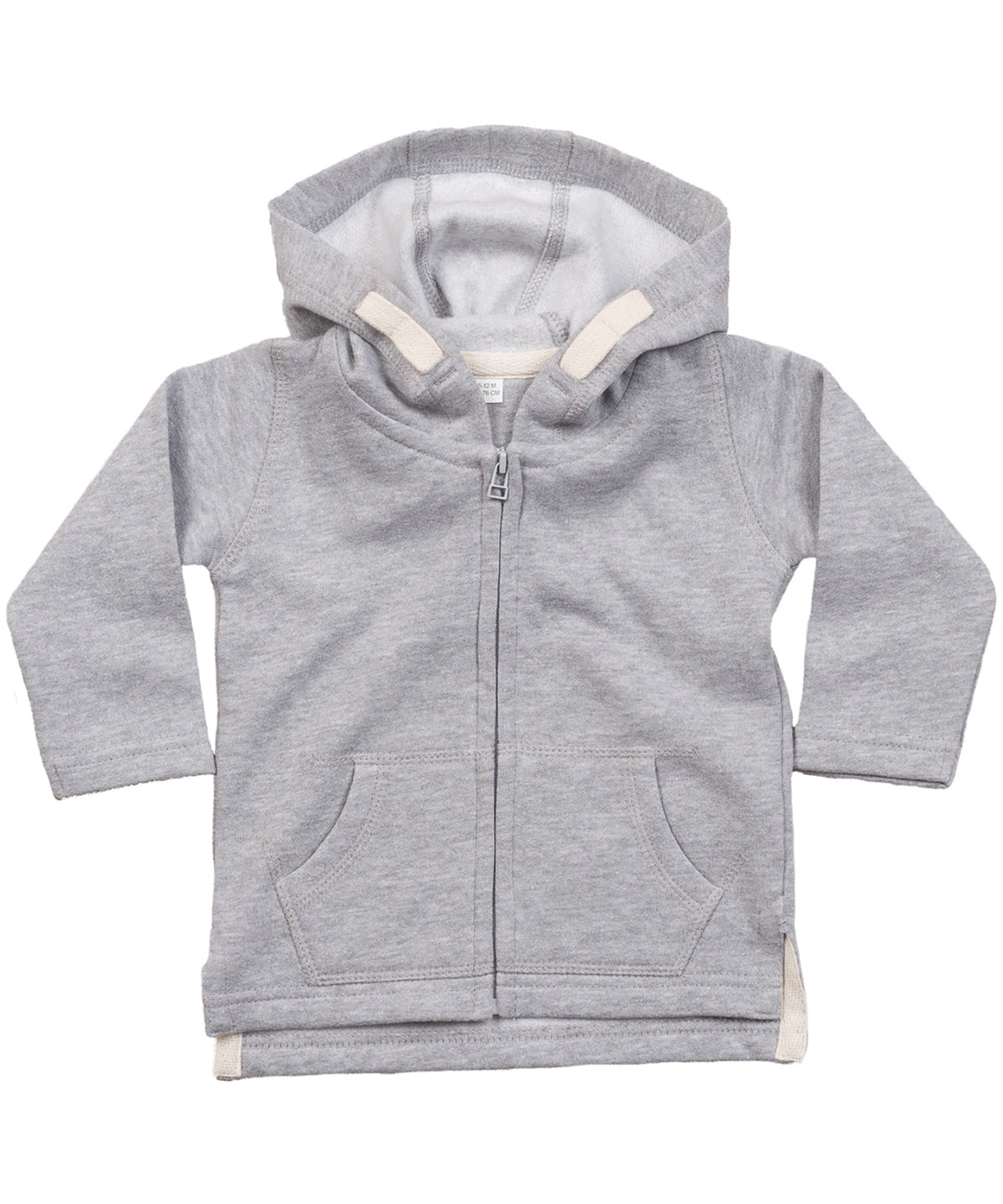 Heather Grey Marl - Baby hoodie - GarmentEmbroidery