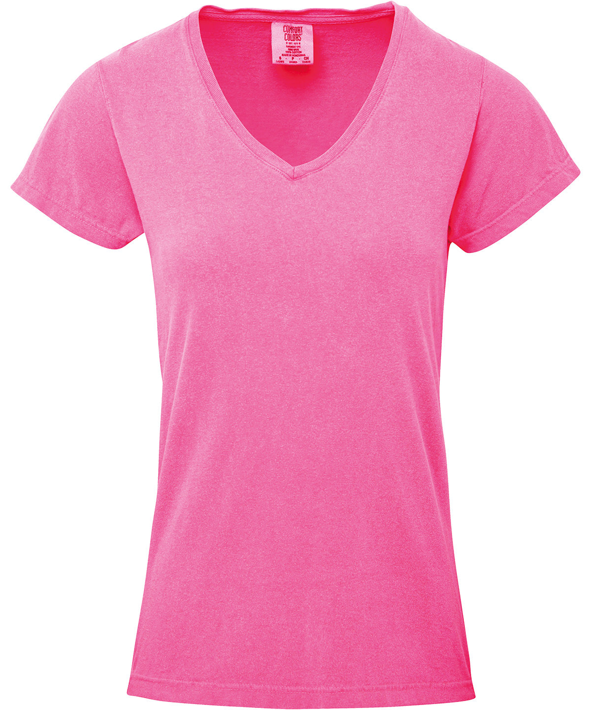 Neon Pink - Women's v-neck tee - GarmentEmbroidery