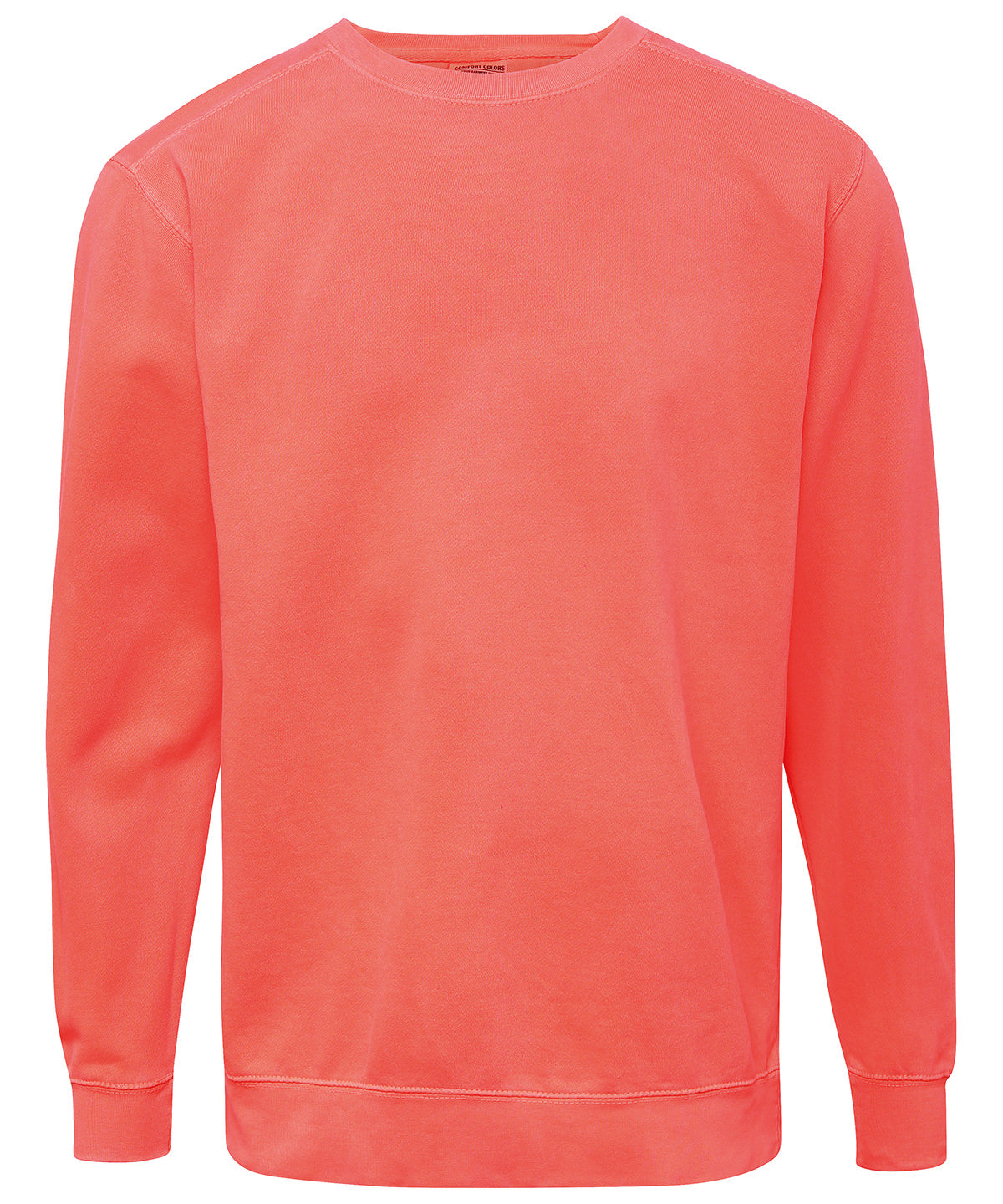 Neon Red Orange - Adult crew neck sweatshirt - GarmentEmbroidery