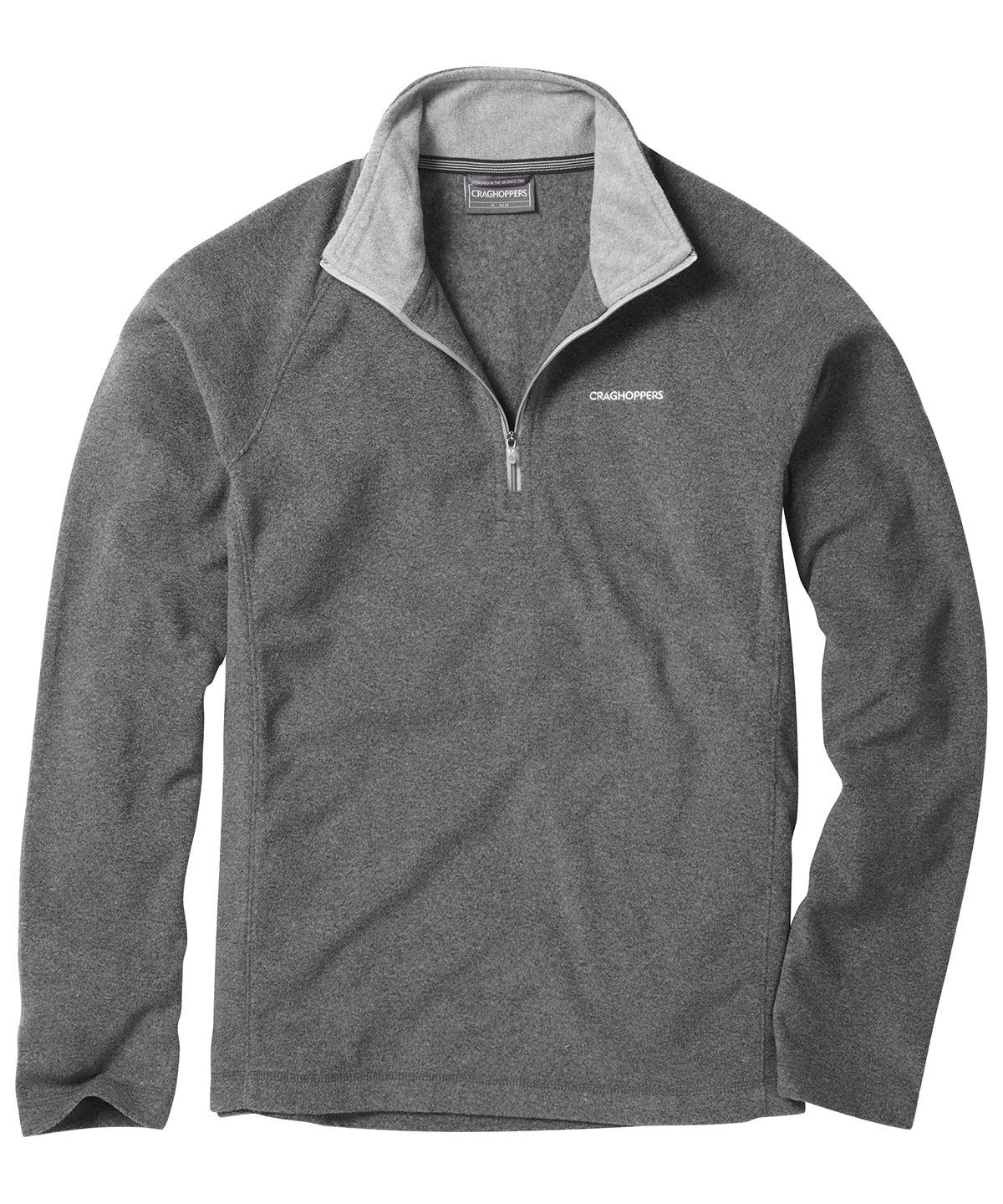 Black Pepper Marl - Selby half-zip microfleece - GarmentEmbroidery