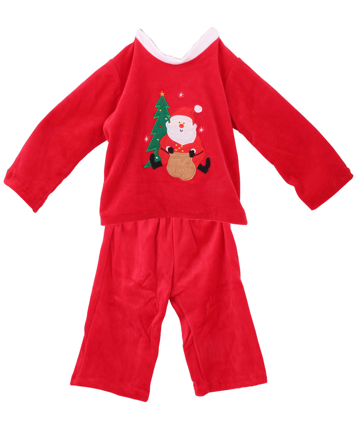 Red - Childrens Christmas Pyjamas - GarmentEmbroidery
