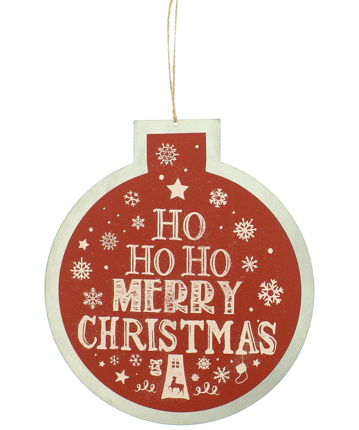 Red Ho Ho Ho - Christmas ball signs - GarmentEmbroidery