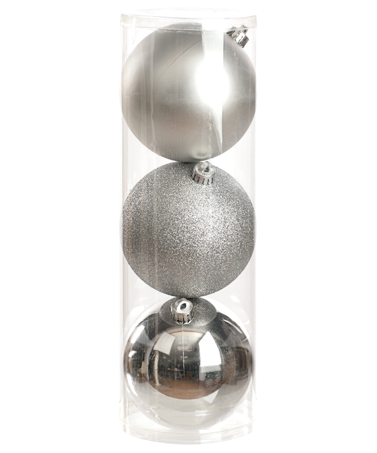 Silver - 3 x Shiny/matte/glitter balls in box - GarmentEmbroidery