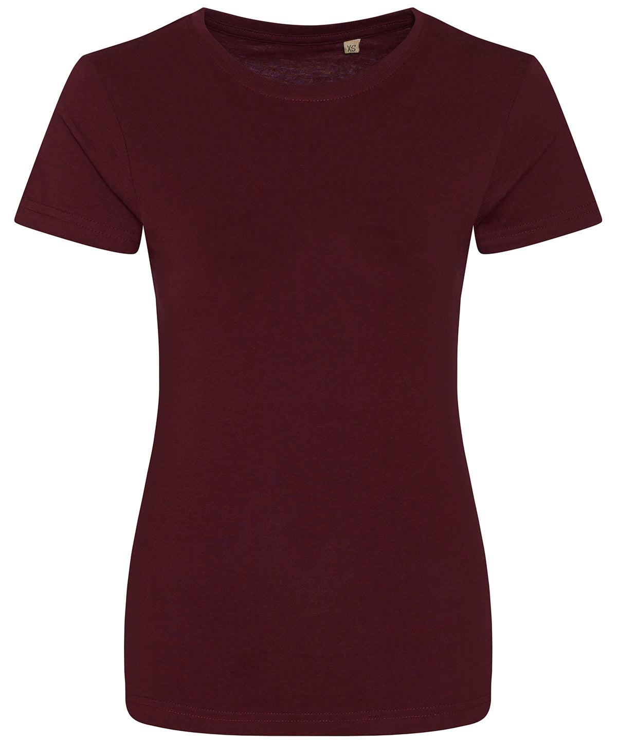 Burgundy - Women's Cascade organic tee - GarmentEmbroidery