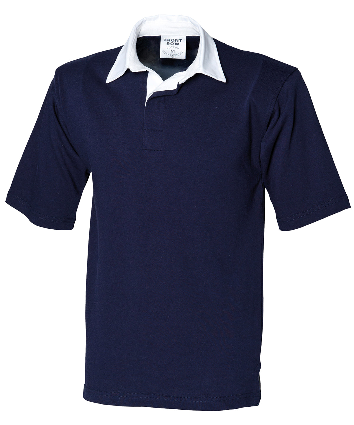 Navy - Short sleeve rugby shirt - GarmentEmbroidery