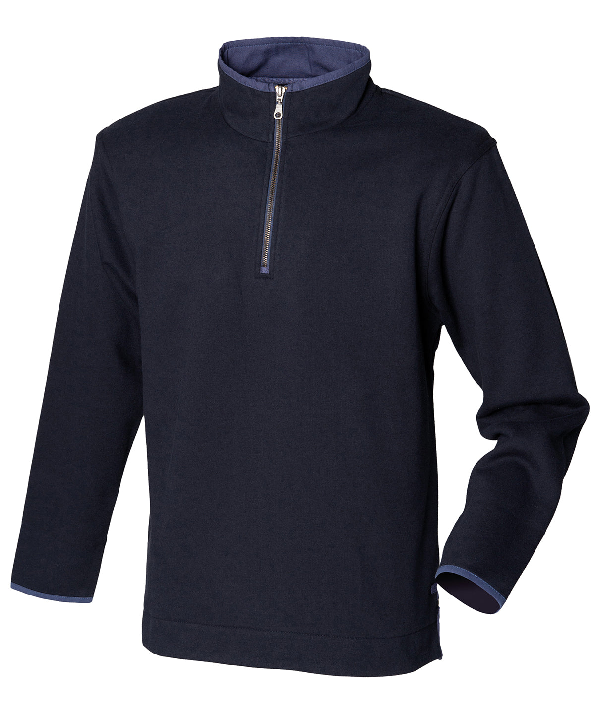 Navy - Supersoft ¼ zip sweatshirt - GarmentEmbroidery