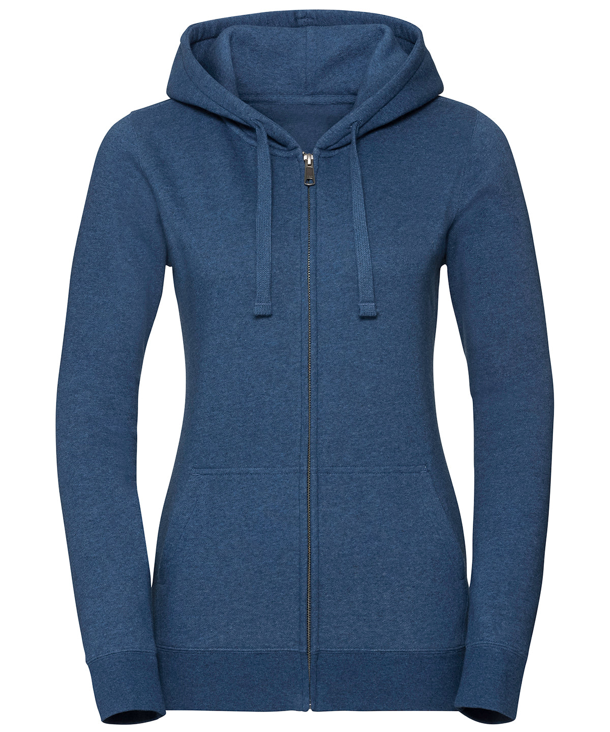 Women's authentic melange zipped hood sweatshirt