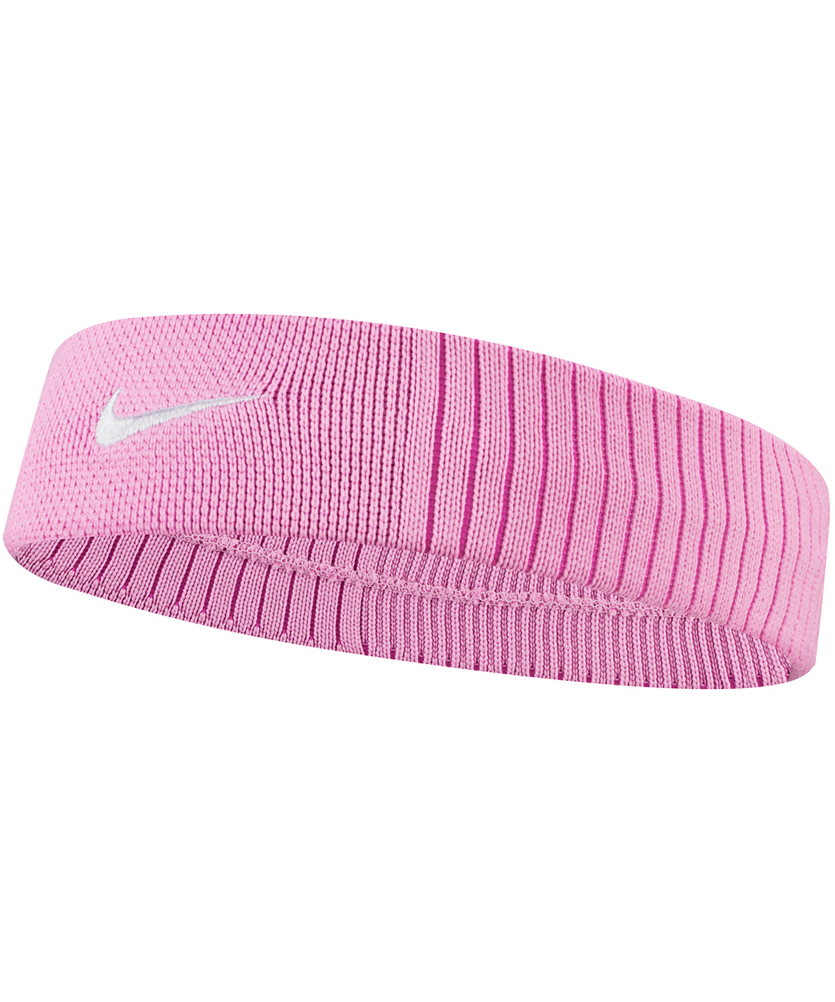 Pink Rise/Laser Fuchsia/White - Dri-Fit reveal headband - GarmentEmbroidery