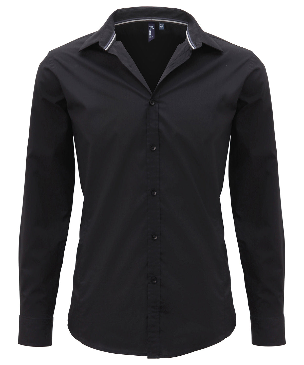 Black - Long sleeve fitted "Friday bar shirt" - GarmentEmbroidery