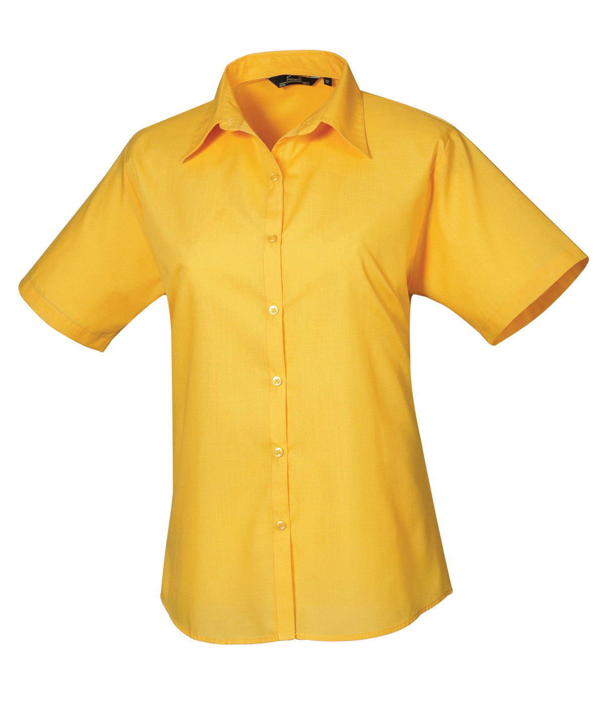 Sunflower - Women's short sleeve poplin blouse - GarmentEmbroidery