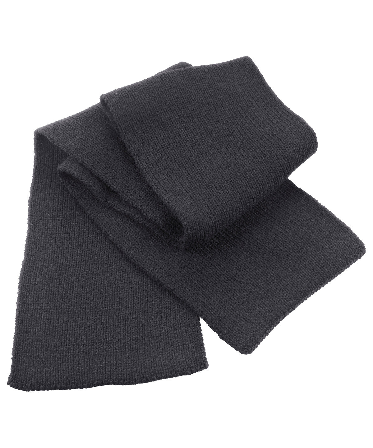 Charcoal - Classic heavy knit scarf - GarmentEmbroidery