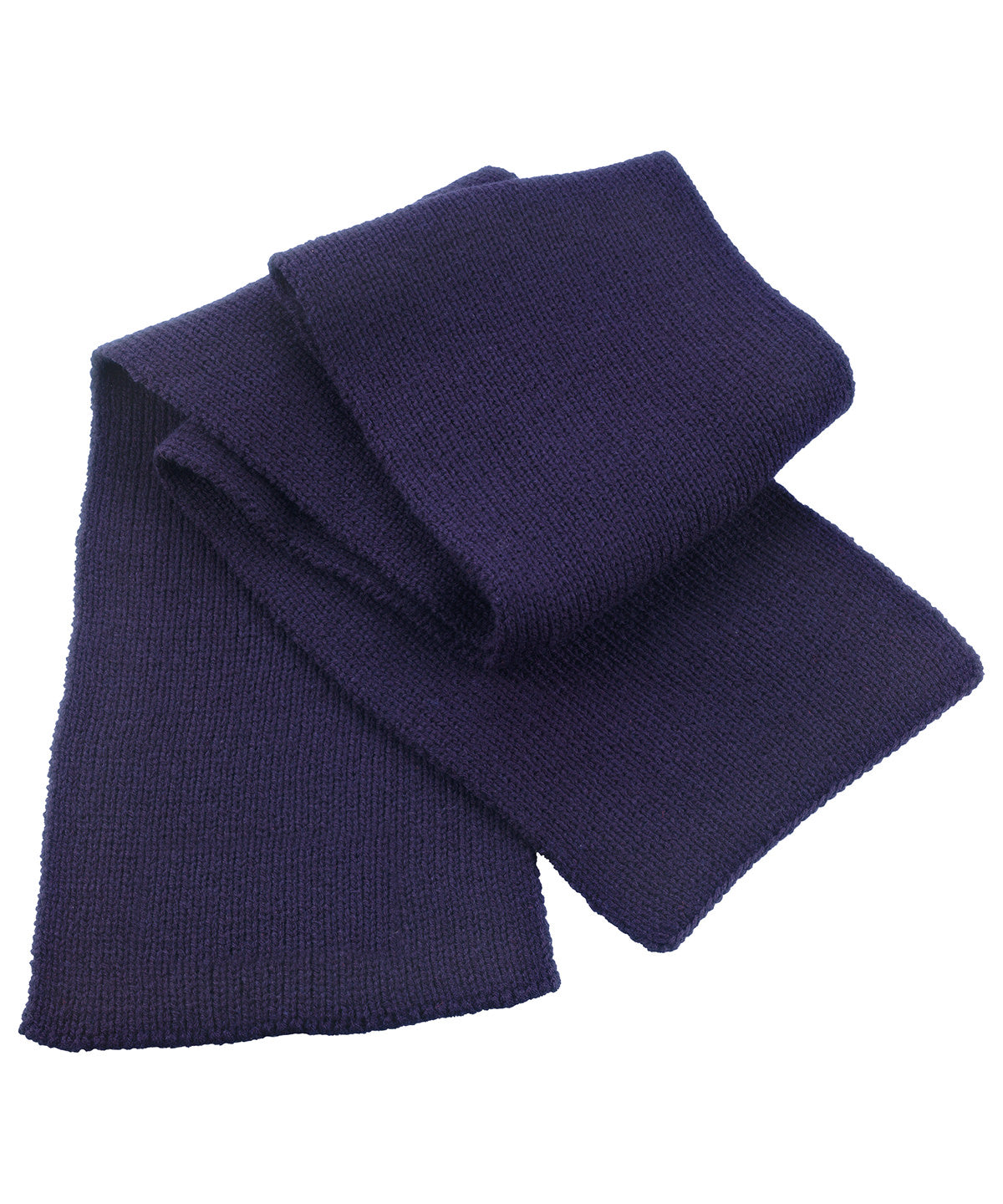 Navy - Classic heavy knit scarf - GarmentEmbroidery