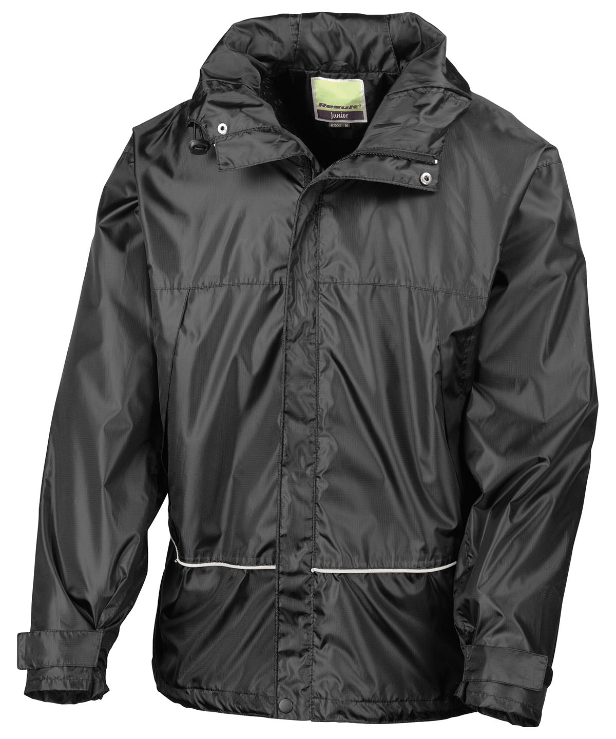 Black - Junior/youth waterproof 2000 midweight jacket - GarmentEmbroidery