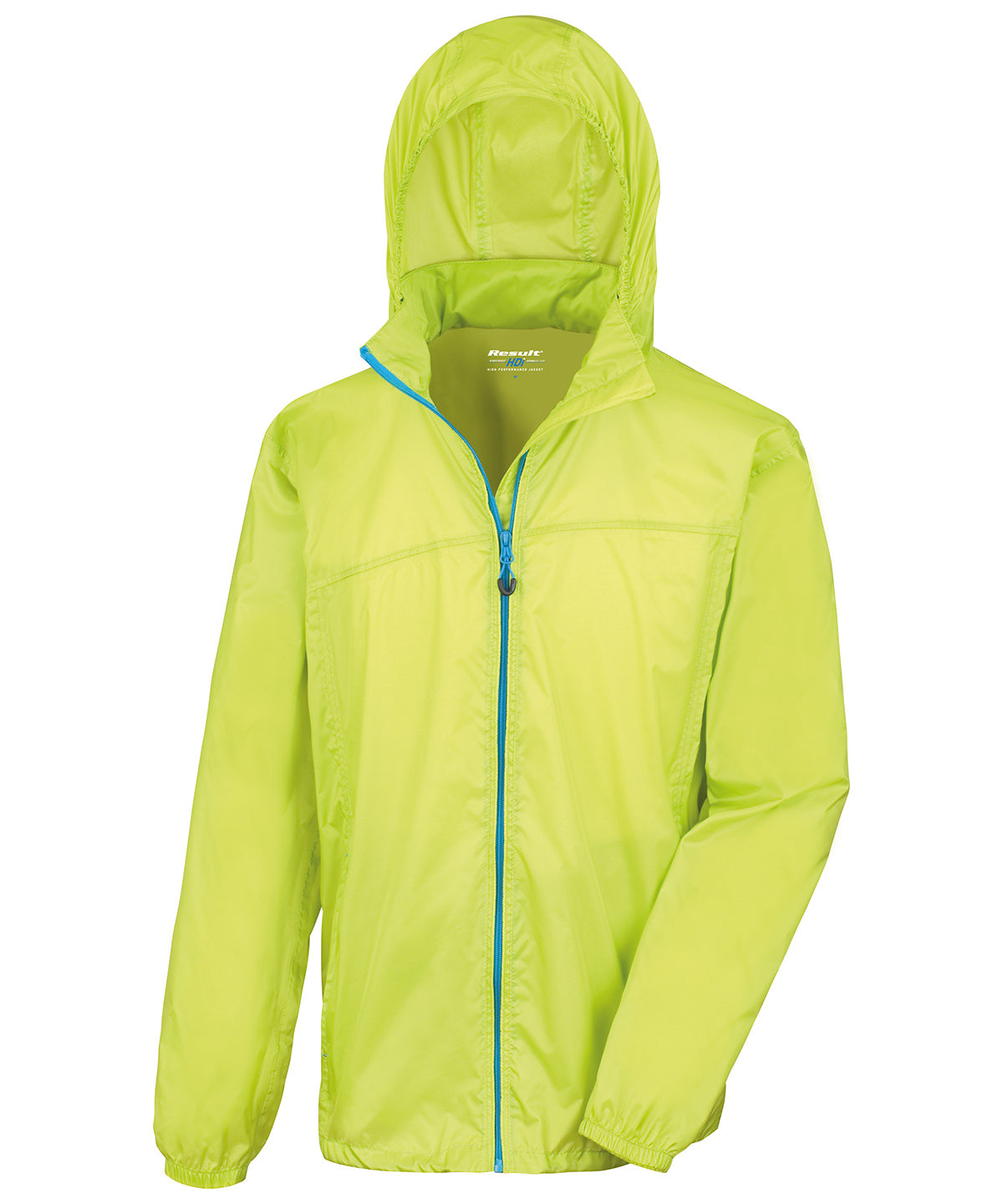 Lime/Royal - HDi quest lightweight stowable jacket - GarmentEmbroidery