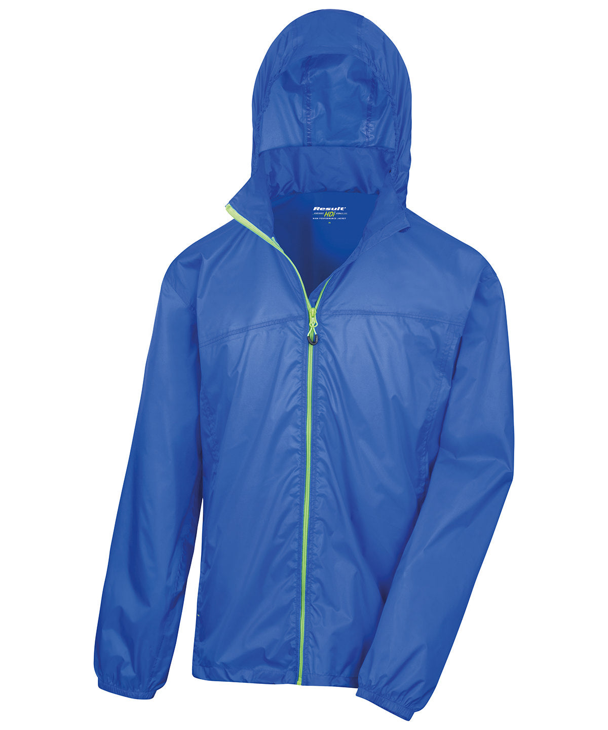 Royal/Lime - HDi quest lightweight stowable jacket - GarmentEmbroidery