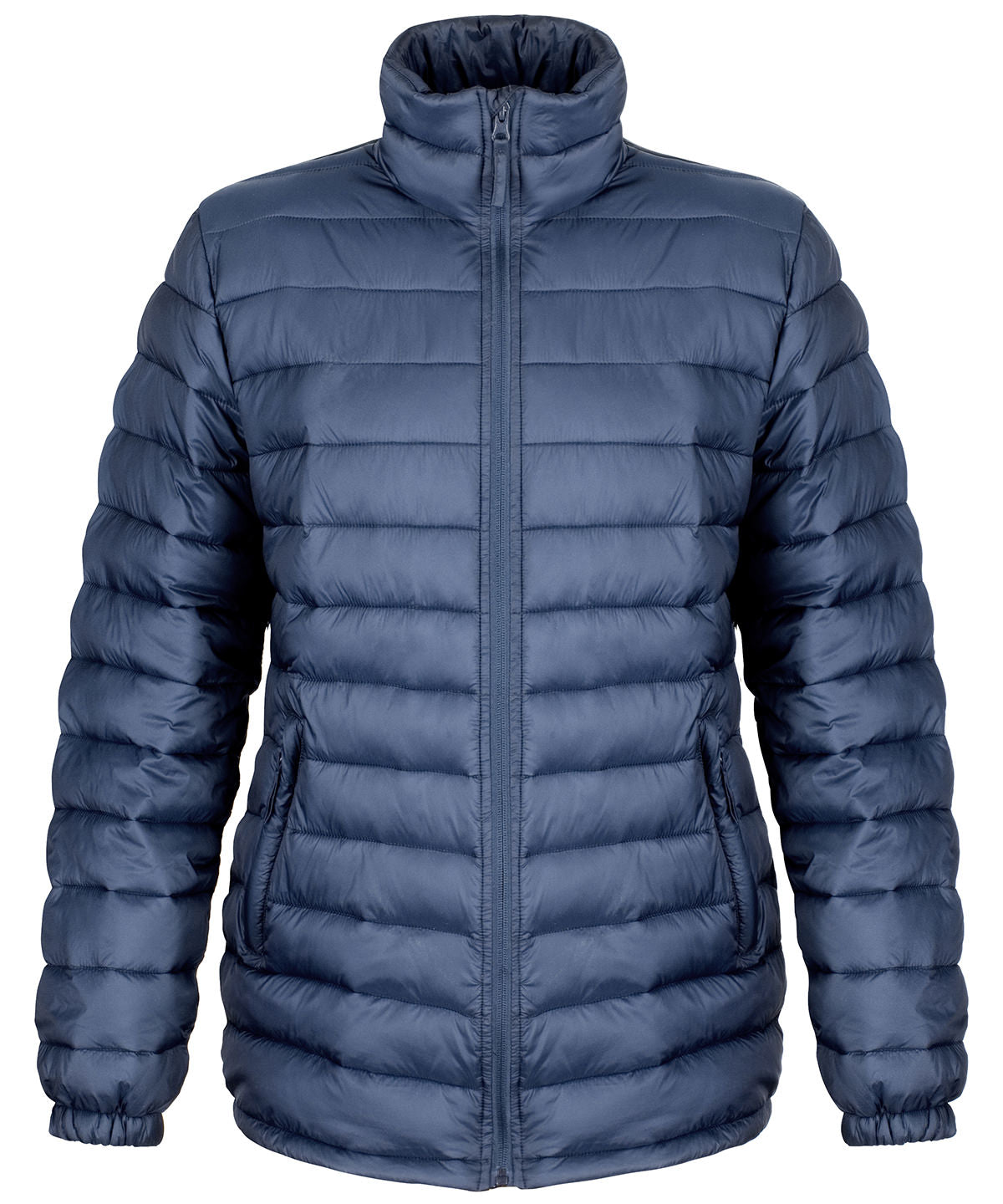 Navy - Women's ice bird padded jacket - GarmentEmbroidery